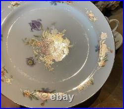 1940's SANGO China Made In Occupied Japan Floral Gold Trim 35 Pcs. 5 Sets of 7