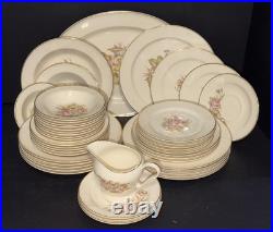 1940s Edwin M Knowles China Dinnerware Lot of 45 Pieces Plates, Bowls & Creamer