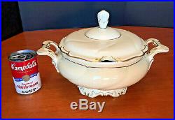 1944 PMR Jaeger & Co China Germany JAE 239 Cream and Gold LRG Soup Tureen 10 CUP