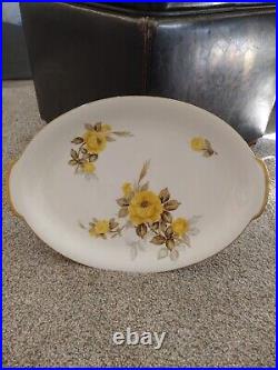 1950s Cotillion by Sango Japan, Yellow Rose Porcelain China set (22k Gold Trim)