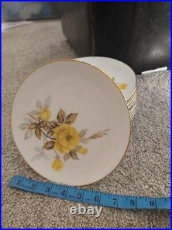 1950s Cotillion by Sango Japan, Yellow Rose Porcelain China set (22k Gold Trim)