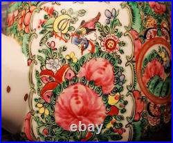 1950s ROSE MEDALLION vtg chinese teapot geisha girl gold porcelain hong kong art