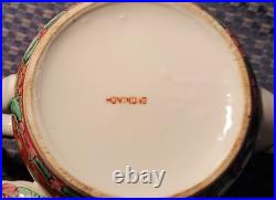1950s ROSE MEDALLION vtg chinese teapot geisha girl gold porcelain hong kong art