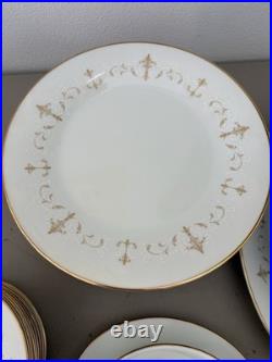 1964-80 Vintage NORITAKE 56 Piece Set Porcelain china, Gold Trim Discontinued