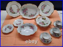 19pc. Antiq. Bavaria Germany Bone China by Kutschenreither Gelb in Pristine Cond
