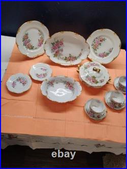 19pc. Antiq. Bavaria Germany Bone China by Kutschenreither Gelb in Pristine Cond