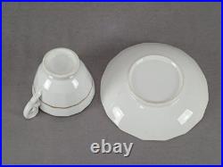 19th Century British Gold Grapes & Cobalt Bone China Coffee Cup & Saucer