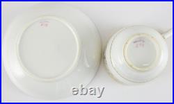 19th Century Continental Gilt Porcelain Cup & Saucer Hand Painted