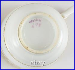 19th Century Continental Gilt Porcelain Cup & Saucer Hand Painted