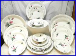 20Pc Rosenthal Continental Victorian Rose Dinner Ware China Gold Rim Rose (P84J)