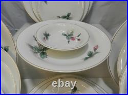 20Pc Rosenthal Continental Victorian Rose Dinner Ware China Gold Rim Rose (P84J)