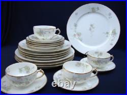 20pc CH FIELD HAVILAND 5pc Place Settings Service for FOUR Purple Flowers Gold