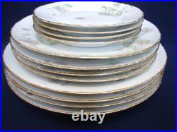 20pc CH FIELD HAVILAND 5pc Place Settings Service for FOUR Purple Flowers Gold