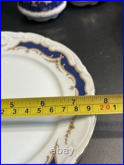 21pc Mitterteich Bavaria Cobalt Blue Gold Trim Coffee Tea Pot Desert Serving Set 21pc Mitterteich Bavaria Cobalt Blue Gold Trim Coffee Tea Pot Desert Serving Set