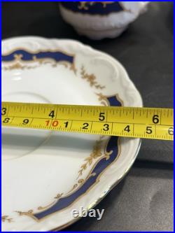 21pc Mitterteich Bavaria Cobalt Blue Gold Trim Coffee Tea Pot Desert Serving Set 21pc Mitterteich Bavaria Cobalt Blue Gold Trim Coffee Tea Pot Desert Serving Set