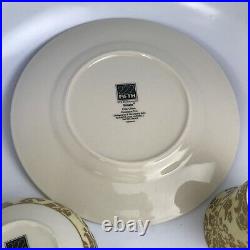 222 Fifth Emmalyn Gold Fine Porcelaine China 4 Piece Place Setting