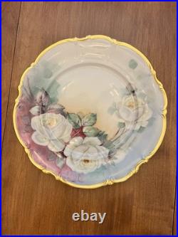 24 Hand Painted China Plate Osborne Sylvia Bavaria 22K Gold