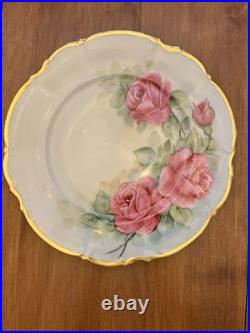 24 Hand Painted China Plate Osborne Sylvia Bavaria 22K Gold