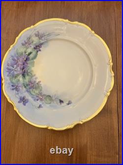 24 Hand Painted China Plate Osborne Sylvia Bavaria 22K Gold