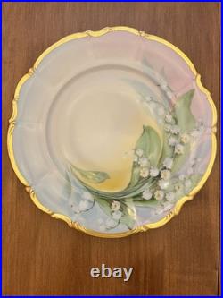 24 Hand Painted China Plate Osborne Sylvia Bavaria 22K Gold