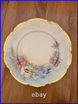 24 Hand Painted China Plate Osborne Sylvia Bavaria 22K Gold