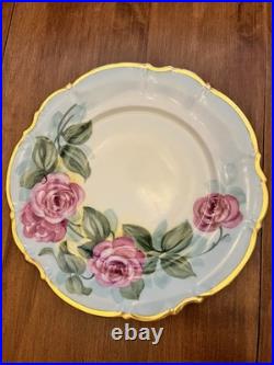 24 Hand Painted China Plate Osborne Sylvia Bavaria 22K Gold