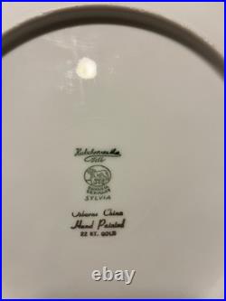 24 Hand Painted China Plate Osborne Sylvia Bavaria 22K Gold