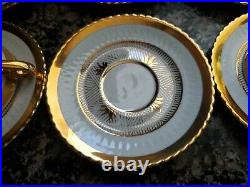 27 pcs Vint Bavaria Seltmann Weiden Elisabeth 22K Gold Leaf Fine China Teacups