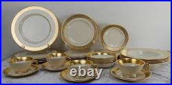 28 Lenox Westchester Gold Encrusted 7 Piece Set Service for 4