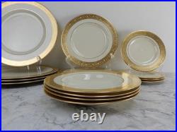 28 Lenox Westchester Gold Encrusted 7 Piece Set Service for 4