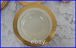 28 Lenox Westchester Gold Encrusted 7 Piece Set Service for 4