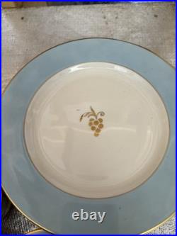 29 Piece Vintage Pickard China Ravenswood Service Light Blue And Gold Grape 29 Piece Vintage Pickard China Ravenswood Service Light Blue And Gold Grape