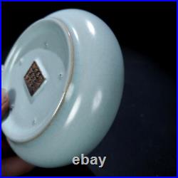 2.7old China Porcelain Song ru kiln inlaid gold incense burner