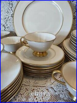 30 Piece Set Flintridge China HUNTINGTON Service for 6 Ivory Gold USA Porcelain