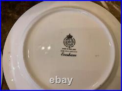 30 pcs Royal Worcester China Evesham Fruits Gold Rim Pattern England Porcelain
