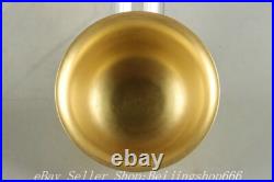 3.4 Qianlong Marked Chinese 24K Gold Gilt Porcelain Round Vessel Bowl