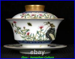 3.9 Yongzheng Enamel Colour Porcelain Gold Flower Insect Teacup Cup Mug Pair 3.9 Yongzheng Enamel Colour Porcelain Gold Flower Insect Teacup Cup Mug Pair