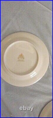 3 Pickard China Industry and transportation Gold trim Desserts free shipping