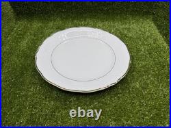 41 Pc Wawel Poland White Gold Trim Porcelain China Dinnerware Set for 8
