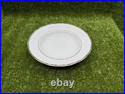 41 Pc Wawel Poland White Gold Trim Porcelain China Dinnerware Set for 8