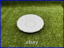 41 Pc Wawel Poland White Gold Trim Porcelain China Dinnerware Set for 8