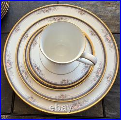 42 Piece Noritake Ontario 3763 Fine China 2 Bowls 8 Place Settings 24 K Gold Rim