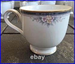42 Piece Noritake Ontario 3763 Fine China 2 Bowls 8 Place Settings 24 K Gold Rim