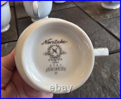42 Piece Noritake Ontario 3763 Fine China 2 Bowls 8 Place Settings 24 K Gold Rim