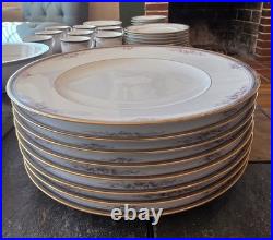 42 Piece Noritake Ontario 3763 Fine China 2 Bowls 8 Place Settings 24 K Gold Rim