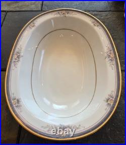 42 Piece Noritake Ontario 3763 Fine China 2 Bowls 8 Place Settings 24 K Gold Rim