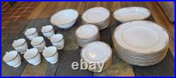 42 Piece Noritake Ontario 3763 Fine China 2 Bowls 8 Place Settings 24 K Gold Rim
