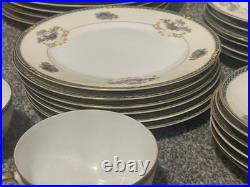 43 Piece Noritake China'20s Set Romance 76835 Japan Gold Trim Plates good gold