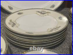 43 Piece Noritake China'20s Set Romance 76835 Japan Gold Trim Plates good gold