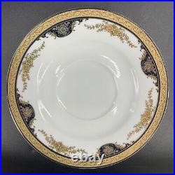 43 pc. VTG 1970s Pegasus Fine Porcelain Black & Gold Floral Serving Plates PGE20